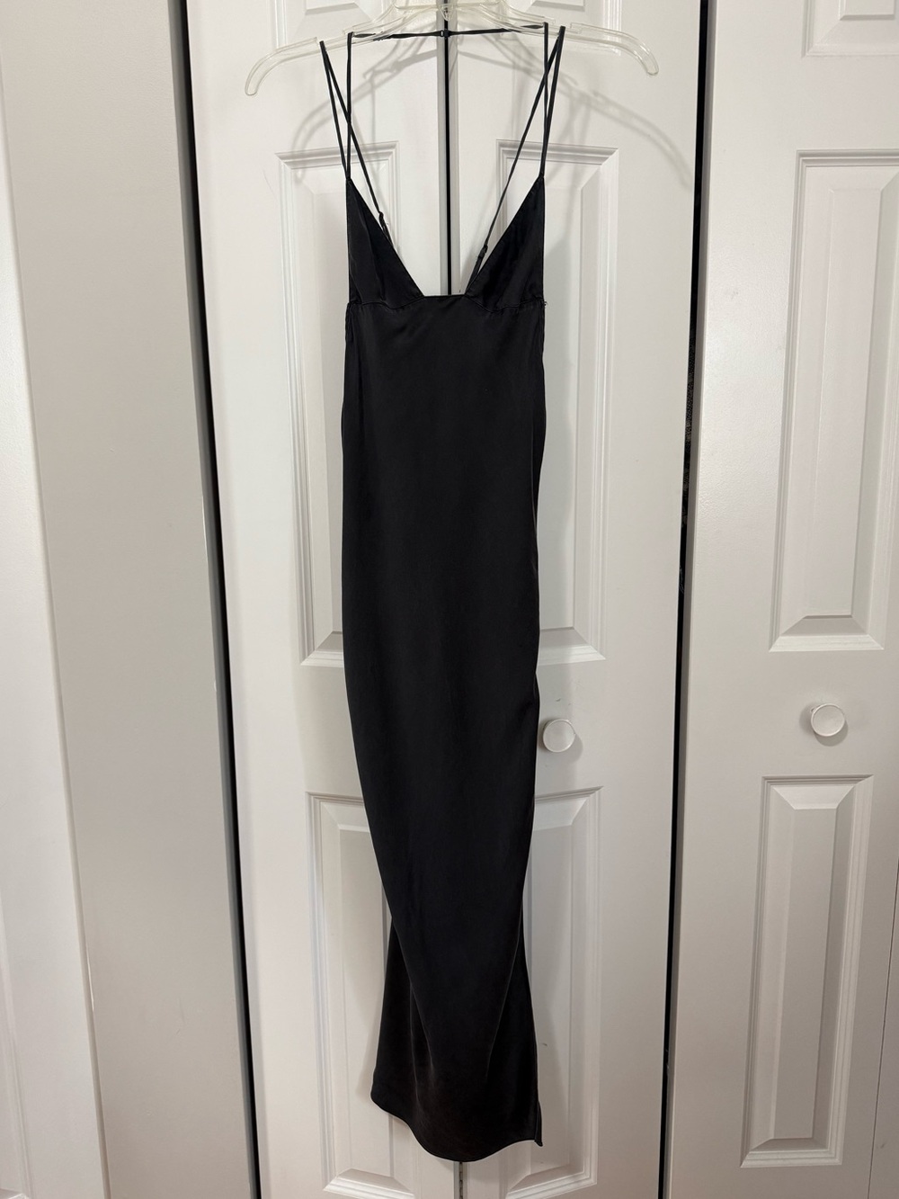 100% Silk Victoria’s Secret Gray Slip Dress (Size XS)